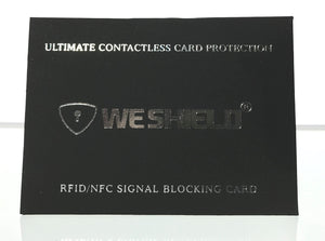 WeShield® RFID/NFC Signal-blocking Card –Advanced Contactless Card Protector – RFID proof